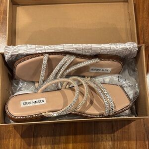 Steve Madden Sparkling Beige Sandals